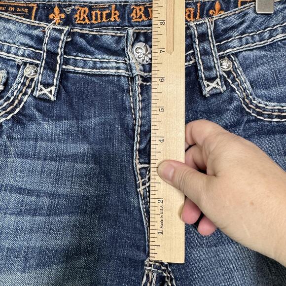 Rock Revival Jeans Womens 28 Jamila Bootcut Contrast Stitch Buckle Western - Picture 15 of 16